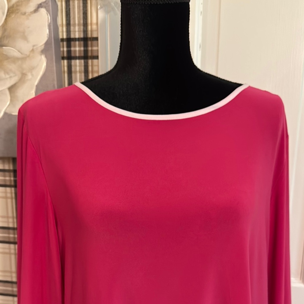 Coco Bianco Pink Asymmetrical Ruffled Blouse - Picture 3 of 8